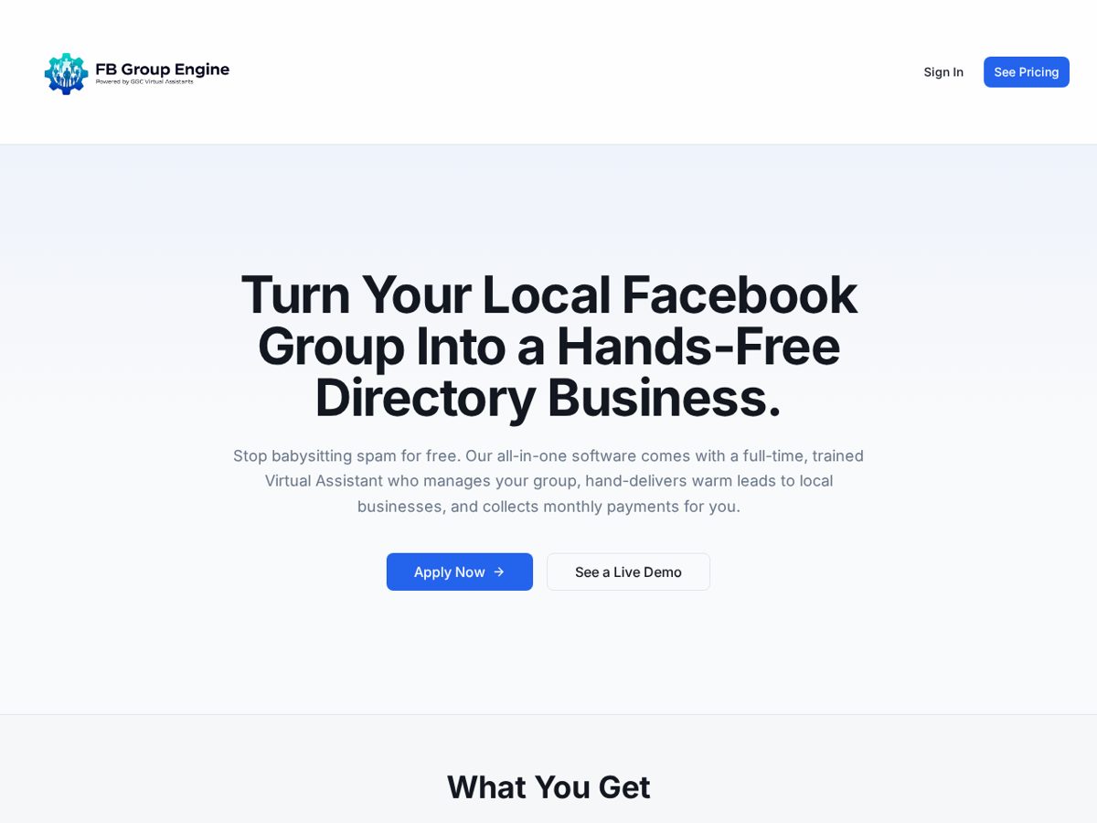 FB Group Engine screenshot